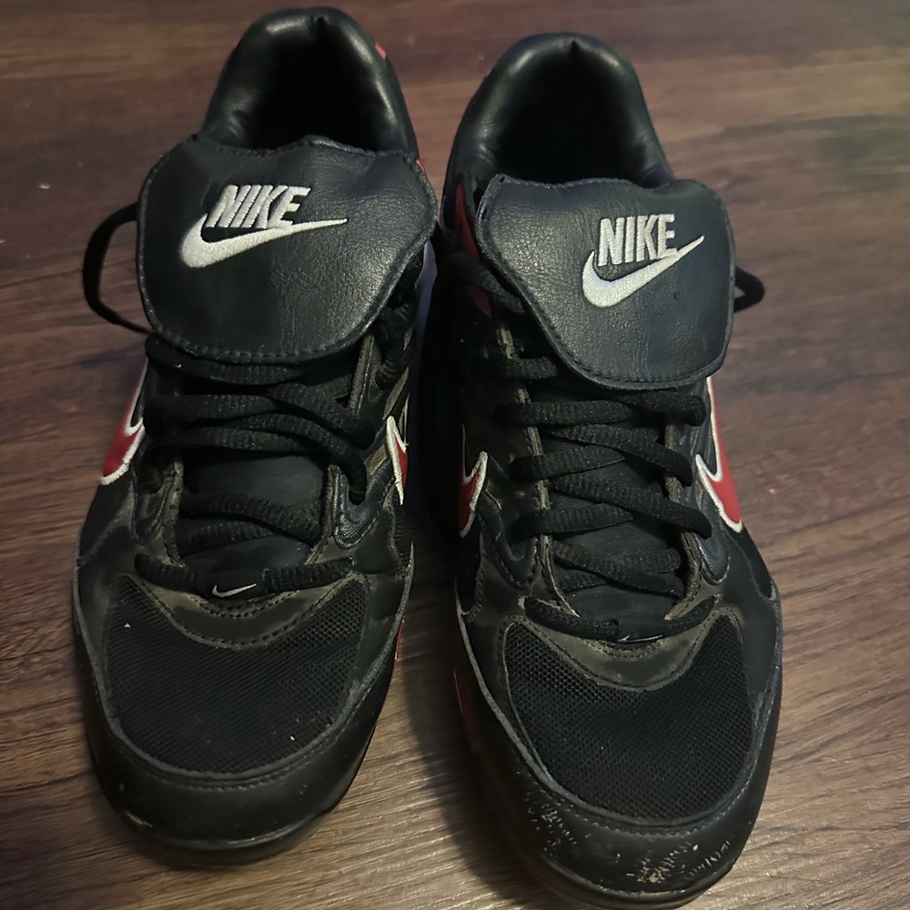 Nike Black and Red Cleats